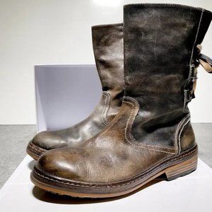 We Are Brown Back Strap Boots Size 43 UK